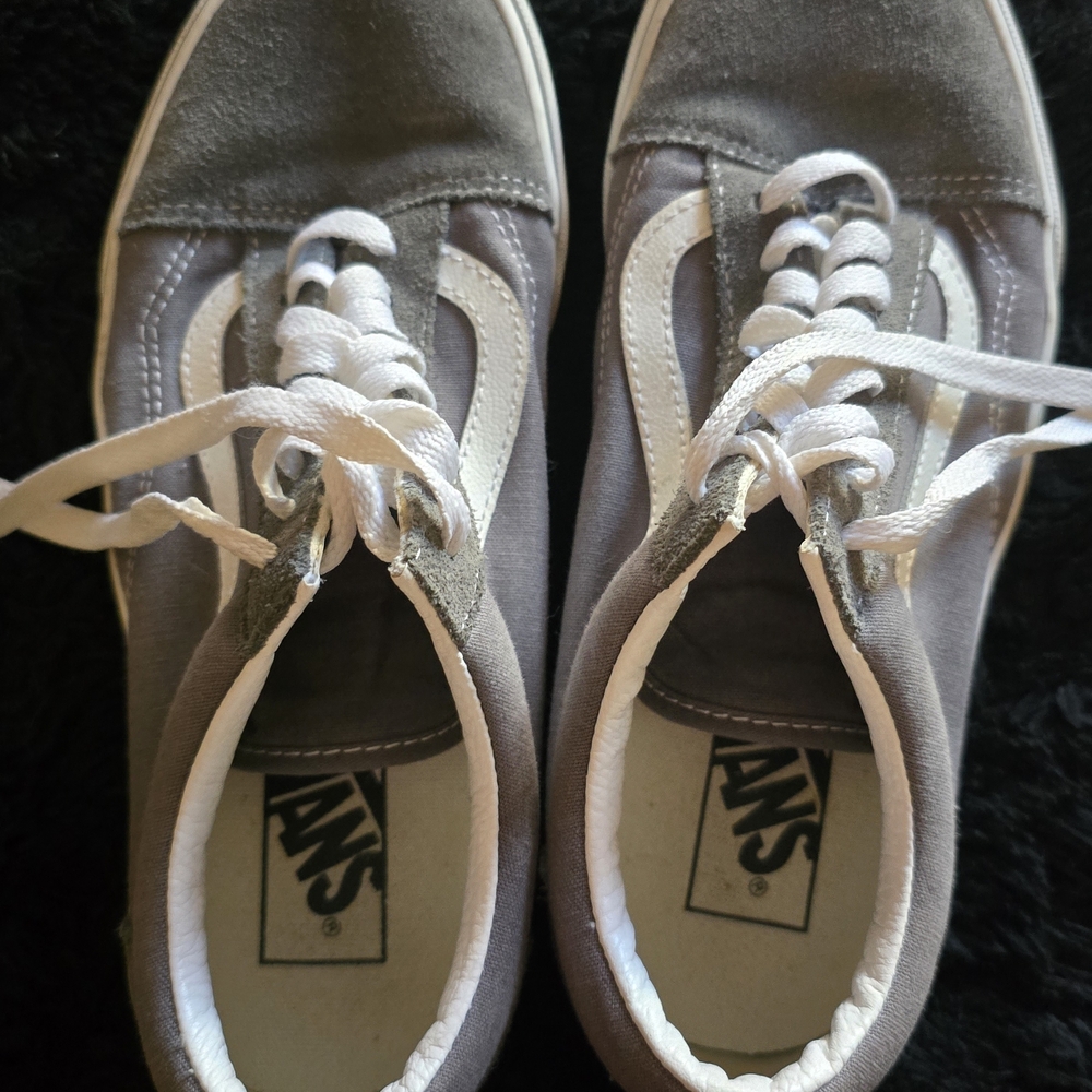 Vans Gray and White Sneakers